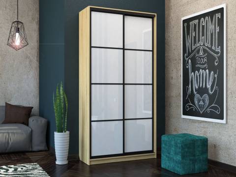 Шкаф-купе Лофт Шк12-60 1200 глубина 600 фасад МДФ белый глянец 3г