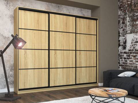 Шкаф-купе Лофт Шк30-47 3000 3 двери глубина 470 фасад ЛДСП 3г