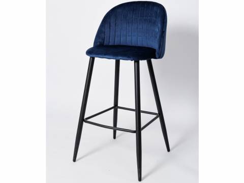 Стул барный ВС-1726 синий вельвет