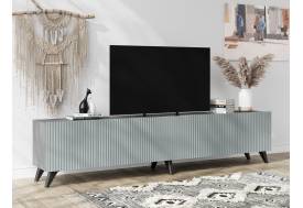 Тумба под ТВ Сканди МДФ грин грей софт с опорами