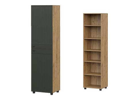 Пенал глухой Милан Дуб Золотой/Олива Софт