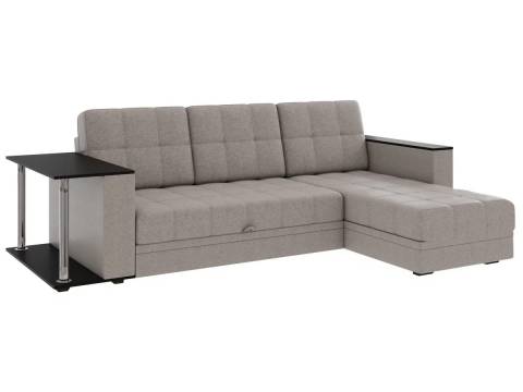 Диван угловой Атлант со столиком рогожка Нептун 15 бежевый