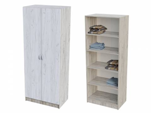 Шкаф с полками ШК 555 Бася Крафт