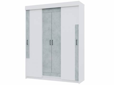 Шкаф-купе Victor Белый-Бетон