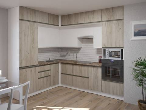 Кухонный гарнитур Антика гранд прайм 2100х2700 мм