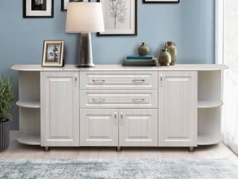 Комод №8 МДФ Ясень бланко матовый