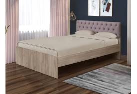 Кровать двойная №7 1600х2000 с мягкой спинкой каретная стяжка