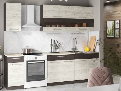 Кухонный гарнитур Маша 2000 дуб крафт белый-венге