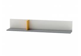 Полка Клео Пл-2 графит, миндаль, солнечный