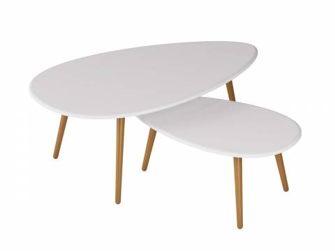 Стол журнальный Твинс Белый