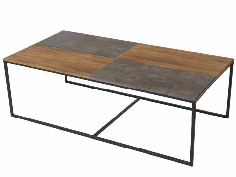 Стол журнальный Фьюжн Дуб американский/серый бетон