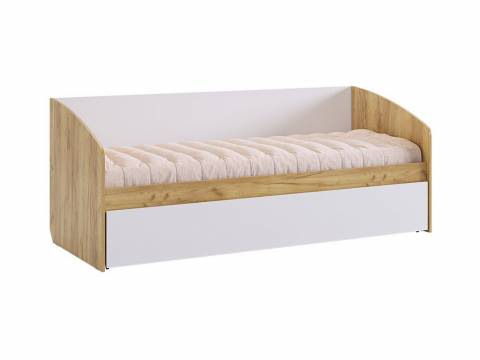 Кровать Форсаж дуб крафт золотой/белый