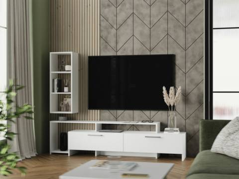 Тумба ТВ Лия белый/белый