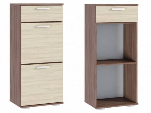 Тумба высокая Ника ТВ500 Ясень Шимо темный-светлый