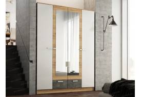 Шкаф Адель 1600 Дуб Вотан-Белый гладкий