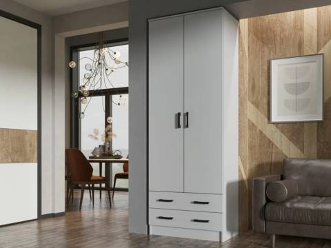 Шкаф Дуэт платяной белый гладкий