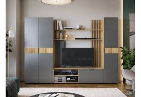 Гостиная Бери дуб крафт золотой/графит