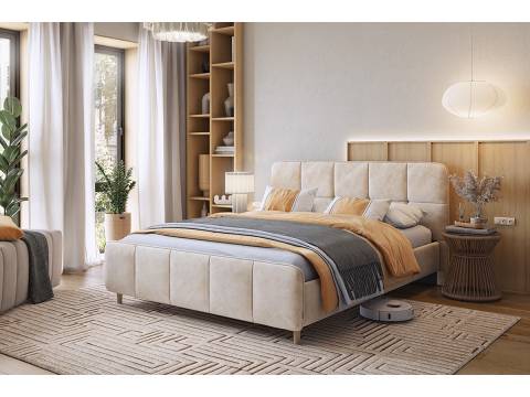 Кровать с основанием Грета песок алькантара