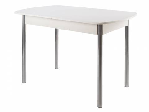 Стол кухонный раздвижной Джаз Белый шагрень