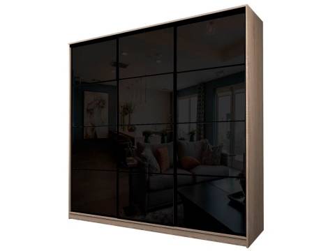 Шкаф-купе Max МШ-25-6-27-222 пленка Oracal черная