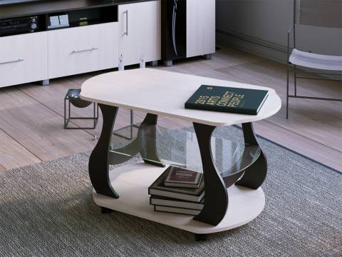 Стол журнальный Барон Венге/Дуб молочный