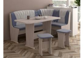 Кухонный уголок Ника-6 New небесный-серебро