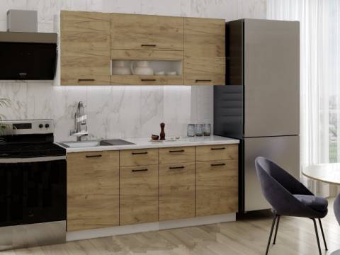 Кухонный гарнитур Сардика 1800 Крафт золотой