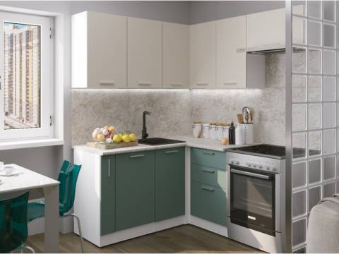 Кухонный гарнитур Глория мега прайм 1600х1700 мм