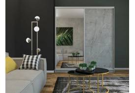 Шкаф-купе Ксения 1400 ЛДСП/зеркало Каспий светлый