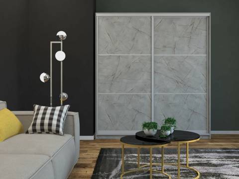 Шкаф-купе Ксения 1400 тройной ЛДСП Каспий светлый