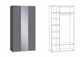 Шкаф для одежды 13.336.03 Остин Серый Графит