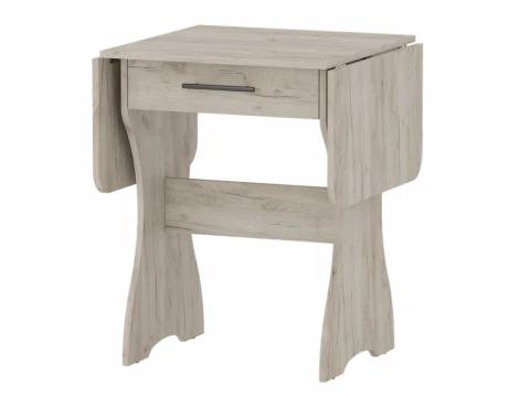 Стол обеденный раскладной с ящиком 6-02.120 Дуб Крафт Серый