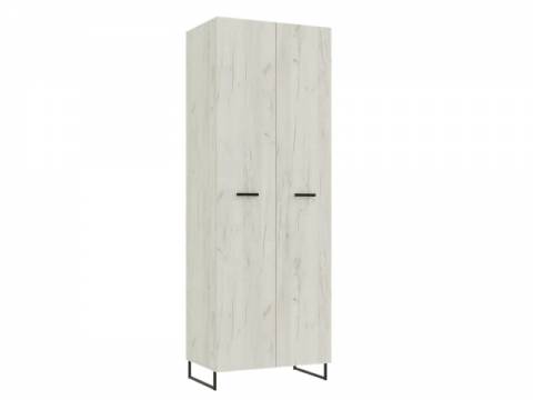 Шкаф 2-х створчатый Нэнси LOFT Дуб Крафт Белый