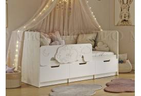 Кровать Юниор-4 800х1600 Шарли Белый
