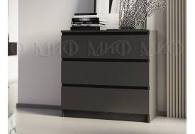 Комод 800 3 ящика Челси Графит Графит