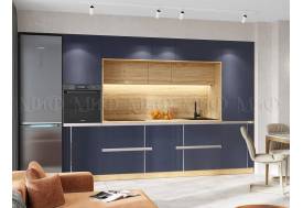 Кухня Карина МДФ Пластер Индиго