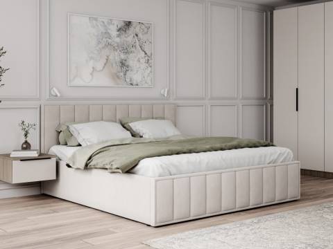 Кровать 1800 Лана бежевый велюр