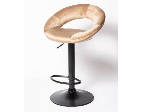 Барный стул BN 1009 Вельвет бежевый/Черный