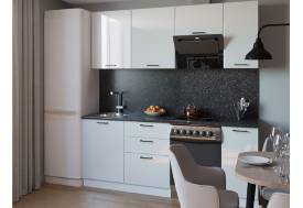 Кухонный гарнитур арт 16 Белый глянец 2200 мм