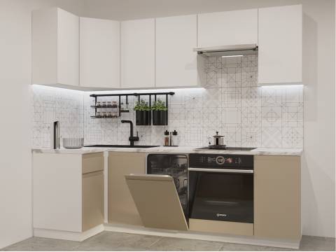 Кухонный гарнитур арт 28 Лайн Тальк Пикрит 1000х2450 мм