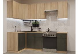 Кухонный гарнитур арт 32 Лайн Дуб сонома Бетон темный 1200х2400 мм