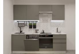 Кухонный гарнитур арт 36 Лайн Обсидиан 2400 мм