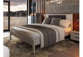 Кровать Бетти 1600 Белый/Велюр тёмный