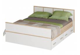 Кровать Сакура 1600 LIGHT с проложками Дуб Сонома