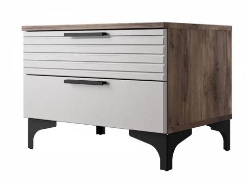 Тумба прикроватная Брента Таксус-Жемчуг