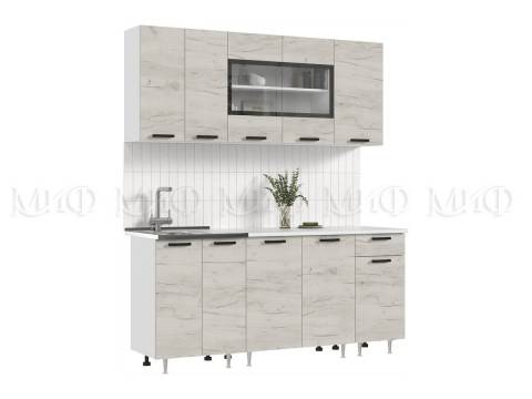 Кухонный гарнитур Рио New 1800 дуб крафт Белый