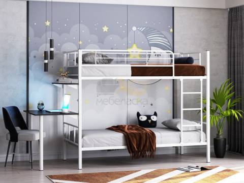 Кровать двухъярусная Севилья 2.02 комбо Белый