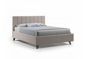 Кровать Оливия с ПМ 1400х2000 мм микровелюр бежевый