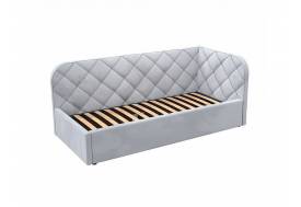 Кровать-софа Комфорт-1 Правая Ромб с ПМ велюр Магия 53