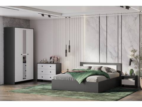 Спальня Дольче Графит/Белый